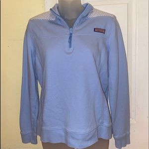VINEYARD VINES SHEP SHIRT 3/4 ZIP BLUE WMNS SMALL